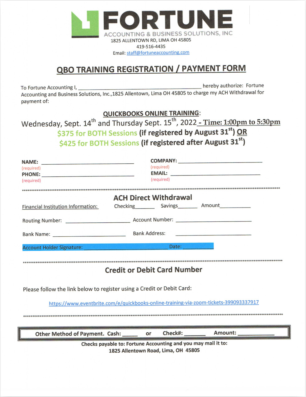 QBO Sept 2022 Registration and Payment Form image