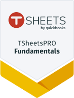 TSheetsPro Fundamentals Certified badge